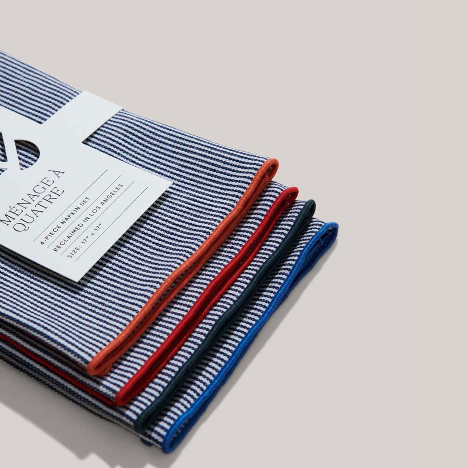 The AS Dinner Napkins in Americana Stripe