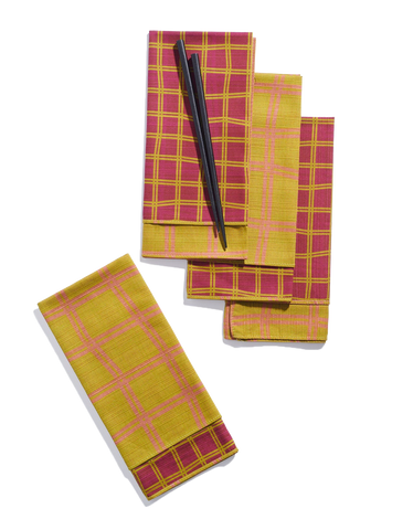 Dinner Napkins Double Sided Grid - High Season